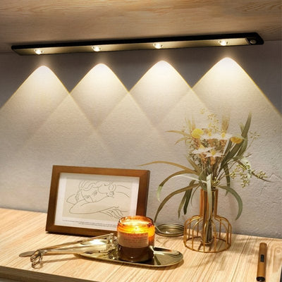 LED Motion Sensor Cabinet Light USB Rechargeable Wireless Lamp