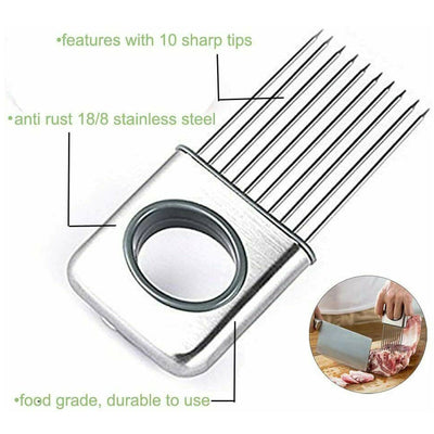Onion Holder Slicer Stainless Steel Vegetable Tomato Cutting Tool