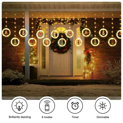 Christmas LED Wishing Ball String Lights Set Of 10 Decorative Balls