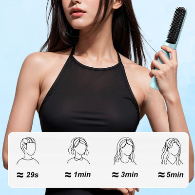 2-in-1 Rechargeable Straightening Comb Long-Lasting Hair Styler