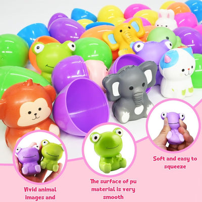 24 PCS Easter Squishy Toys Prefilled Slow Rising Eggs Set