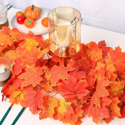 Autumn Maple Leaf Garland Lush Vine Fall Thanksgiving Decoration