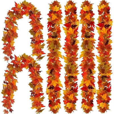Autumn Maple Leaf Garland Lush Vine Fall Thanksgiving Decoration