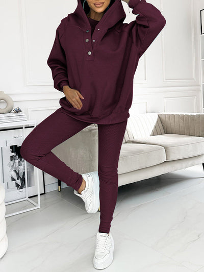 Hooded Sweatshirt Suit Casual Comfortable Stylish Outfit Set