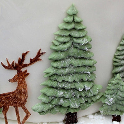 Christmas Tree Baking Mold Silicone 3 Hole Holiday Cake Molder