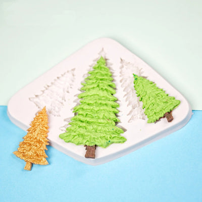 Christmas Tree Baking Mold Silicone 3 Hole Holiday Cake Molder