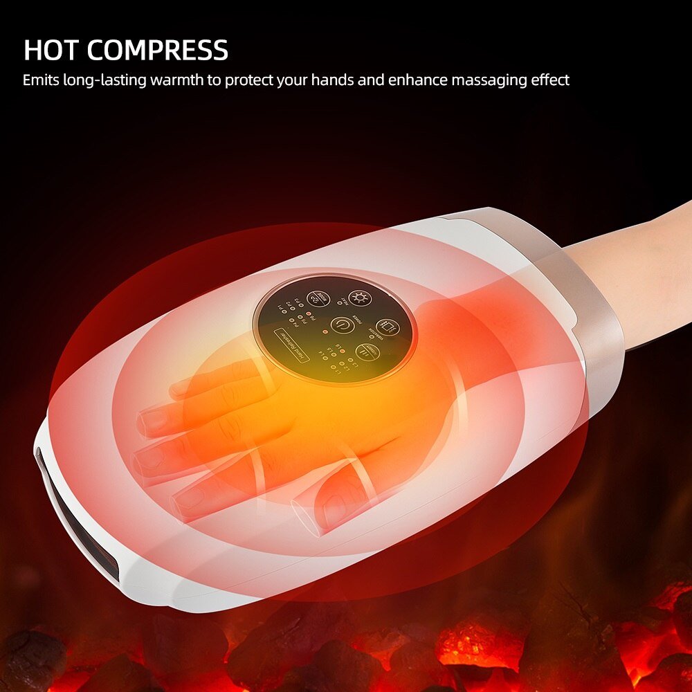 Electric Hand Massager Wireless Hot Compress Therapy For Pain Relief