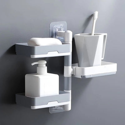 Soap Holder 3 Layered Wall Mounted Shower Shampoo Bar Organizer