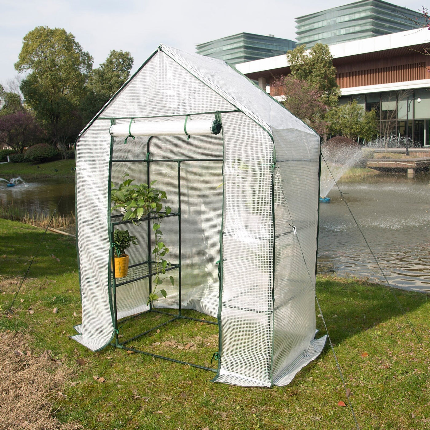 Portable Greenhouse With 3 Tiers And 6 Shelves For Garden Plants