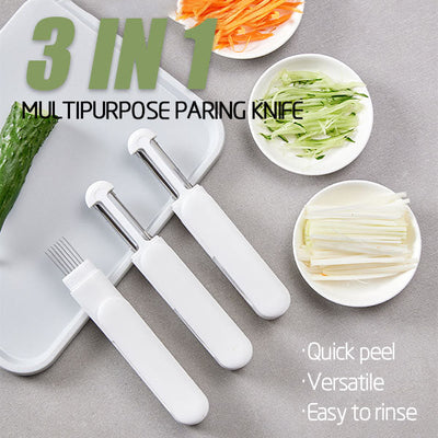 Multifunctional Rotary Paring Knife 3 In 1 Kitchen Tool