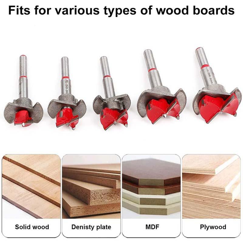 Positioning Forstner Drill Bit Set For Precision Woodworking Tasks