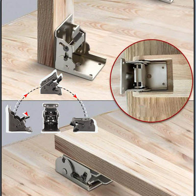 90 Degrees Self-locking Folding Hinge Invisible Corrosion Resistant Connector