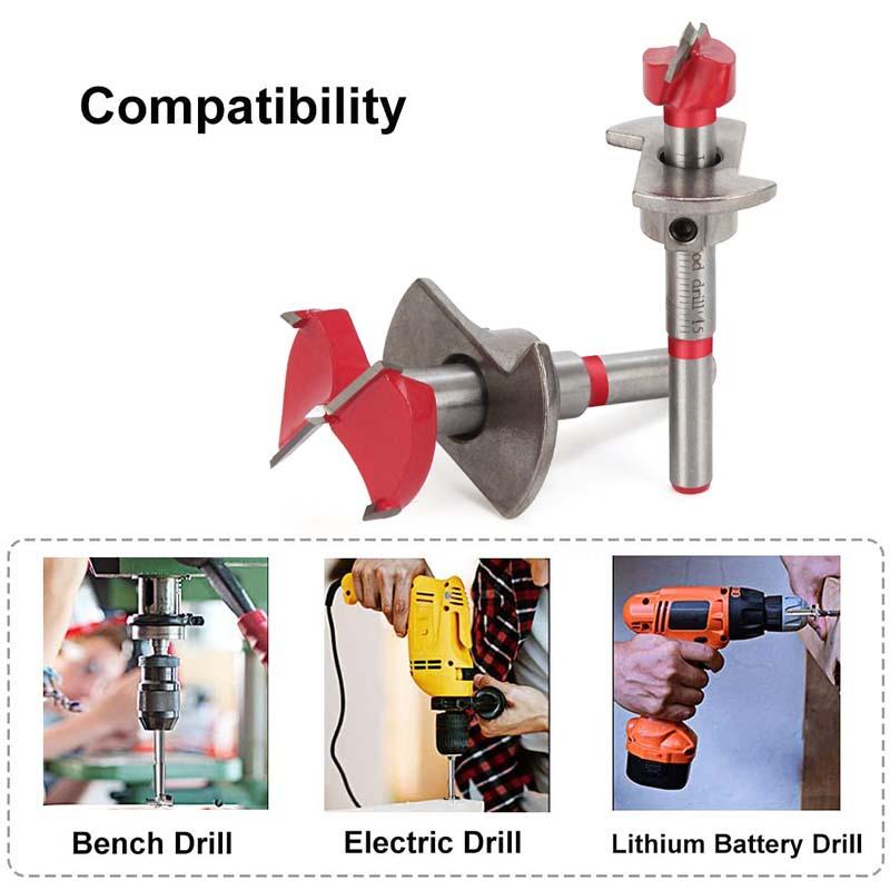Positioning Forstner Drill Bit Set For Precision Woodworking Tasks