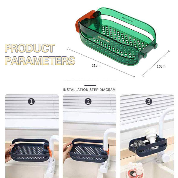 2 In 1 Sink Sponge Holder And Home Sink Organizer