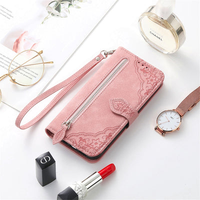 Skin Feel Flip Leather Wallet Phone Case For Protection