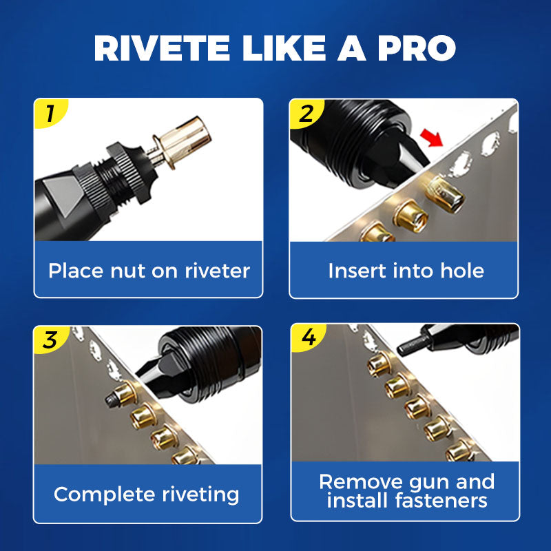 Flat Head Threaded Insert Nuts Set Rivet Fasteners Kit