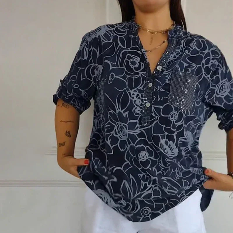 Printed Women's Shirts Summer Fashion Casual Stylish Tops