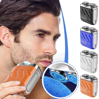 Portable Electric Shaver Dual Ring Rotary Cordless Razor