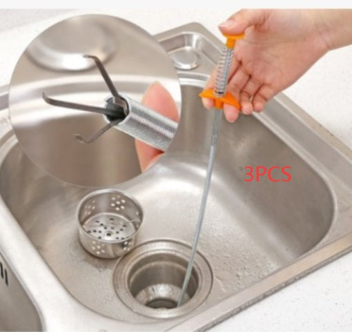60CM Sewer Dredger Spring Pipe Drain Hair Clog Remover Tool