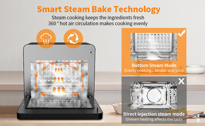 Geek Chef Steam Air Fryer Oven Combo 26 QT Convection Countertop