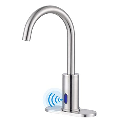 Touchless Bathroom Faucet Tall Automatic Waterfall Sink Faucet