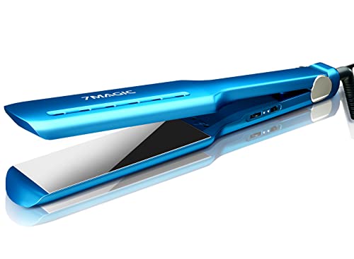 Wide Flat Iron Hair Straightener With Adjustable 5 Temperature Settings