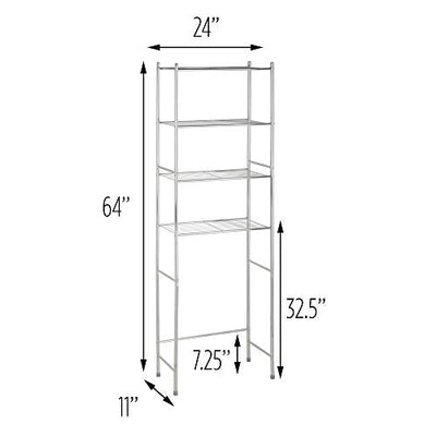 Space Saver Shelf Chrome 24 Inch Length 11 Inch Width