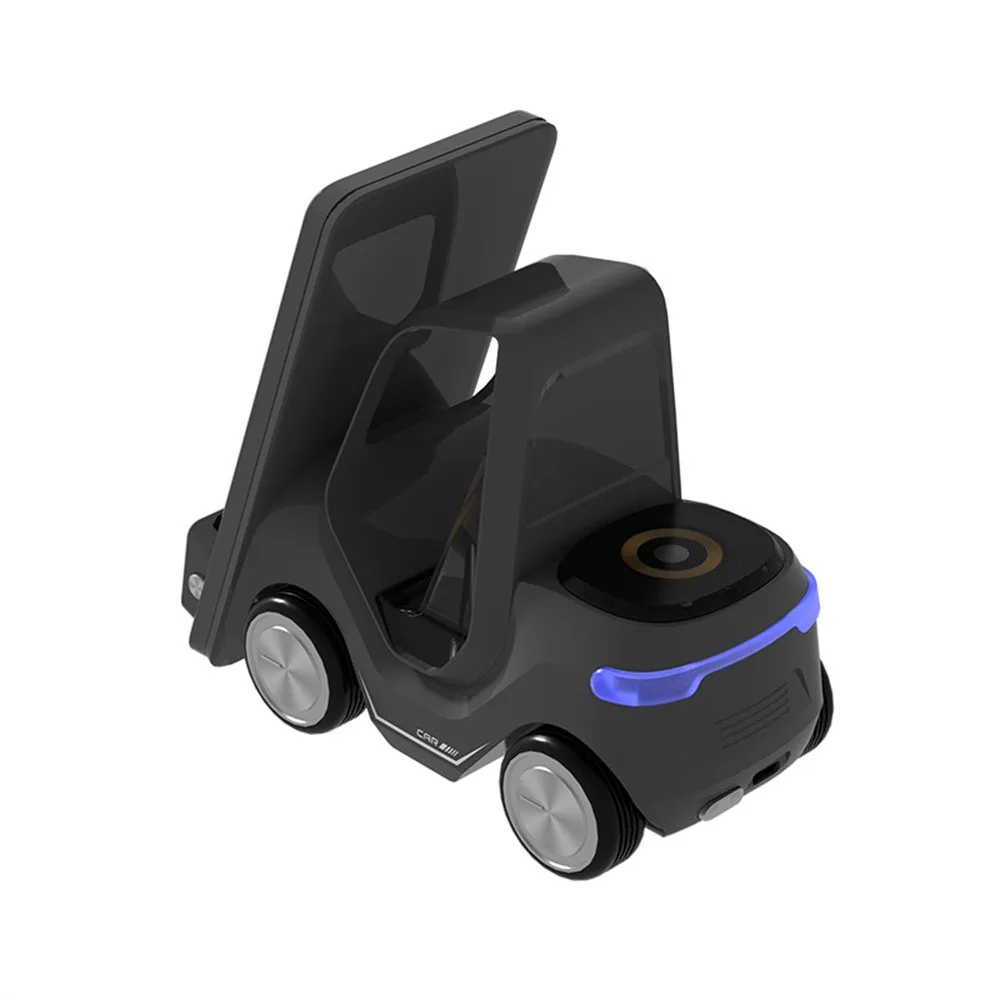 Car Shaped Wireless Charging Dock With LED Alarm Clock Fast Charge