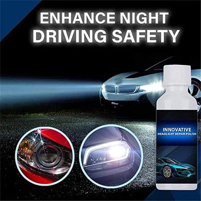 Car Headlight Repair Fluid Restores Clear Bright Lights Quickly