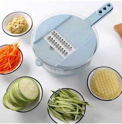 8 In 1 Mandoline Slicer Vegetable Cutter Potato Peeler Grater Strainer