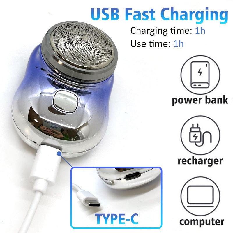 Mini USB Rechargeable Shaver Portable Electric Grooming Tool For Men
