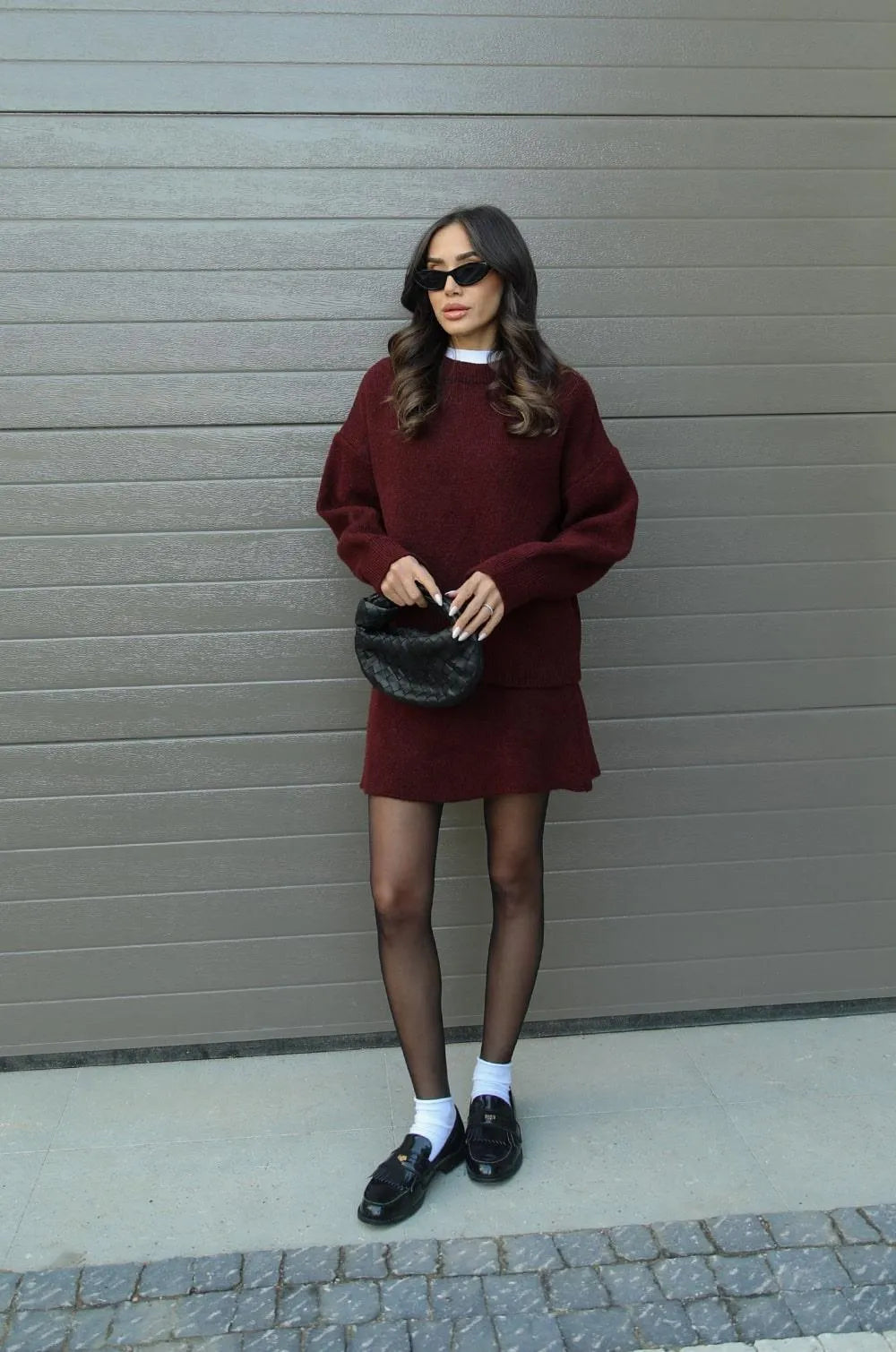 Knitted Woolen Dress Set Cozy Warm Stylish Winter Outfit