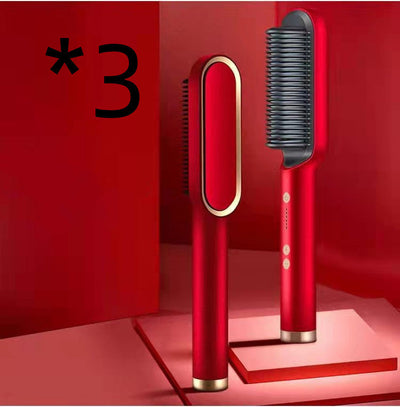 2 In 1 Hair Straightener Hot Comb Curling Tong Electric Brush