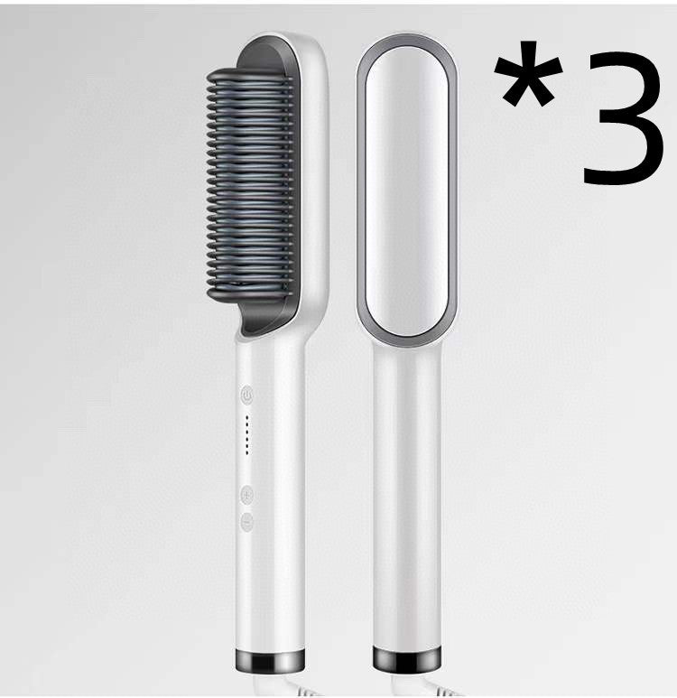 2 In 1 Hair Straightener Hot Comb Curling Tong Electric Brush