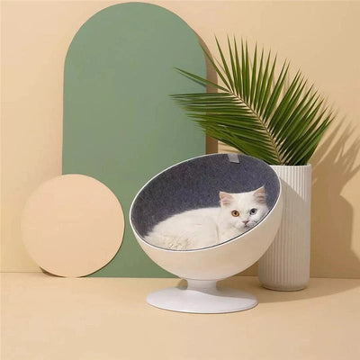 Rotating Cat Bed Cozy 360-Degree Comfortable Cat Bowl Lounge