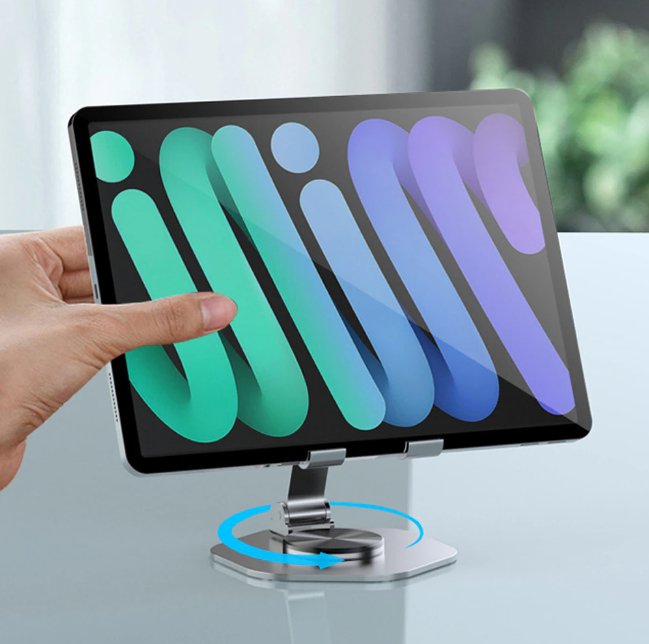 Phone Holder Stand Metal Rotating 360 Degree Adjustable Mount