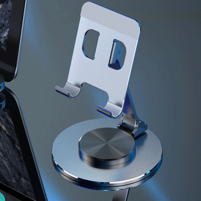 Phone Holder Stand Metal Rotating 360 Degree Adjustable Mount