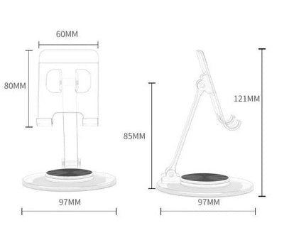 Phone Holder Stand Metal Rotating 360 Degree Adjustable Mount