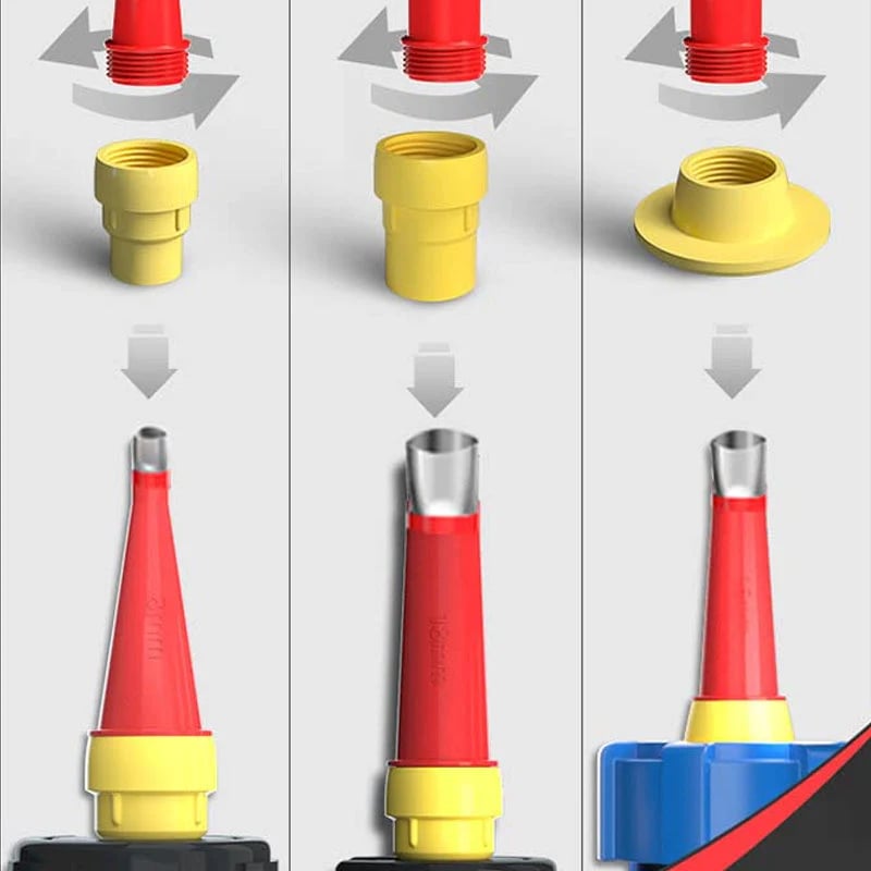 Universal Integrated Caulking Nozzle Tool Kit With Rubber Tips