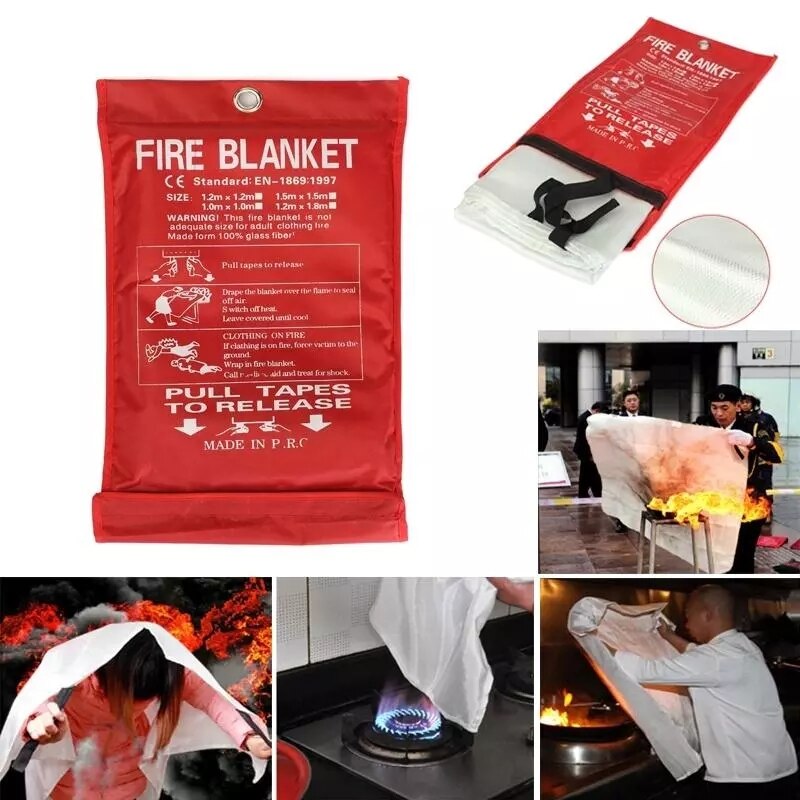 Emergency Fire Blanket 2M X 2M Large Sealed Safety Blanket