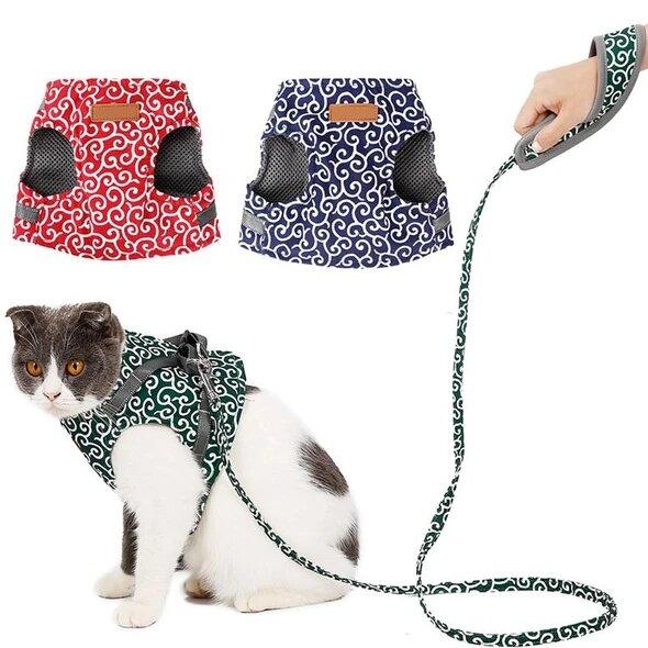 Cat Harness Vest With Breakaway Chest Strap For Safety And Comfort
