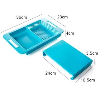 Multifunction Kitchen Chopping Board With Sink Drain Basket And Tools
