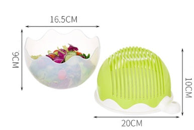 Creative Salad Cutter Bowl For Easy Fruit And Vegetable Preparation