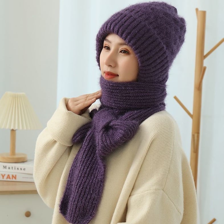 Comprehensive Ear Protection Windproof Hat Scarf For Cold Weather