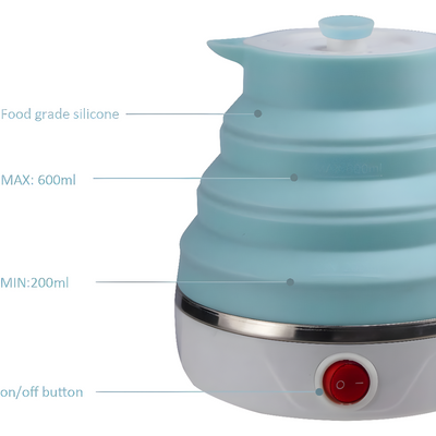 Foldable Electric Travel Kettle Portable Lightweight Compact Heating Cup