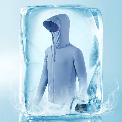 Detachable Large Brim UPF 50+ Sun Protection Clothing Ice Silk