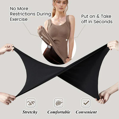Women's Thermal Tank Tops With Built-In Support Bra Comfortable Fit