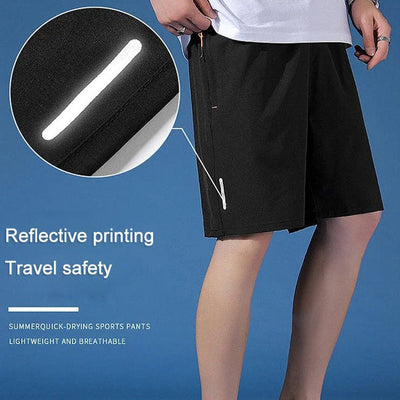 Unisex Ice Silk Quick Drying Stretch Shorts For Active Wear