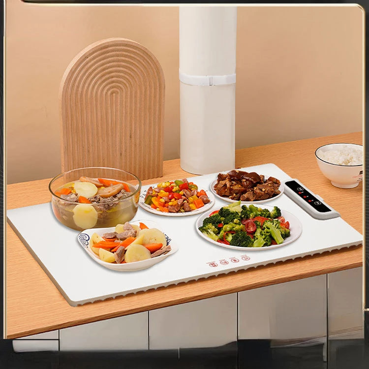 Electric Beverage And Dish Warming Tray Foldable Non Slip Heating Pad