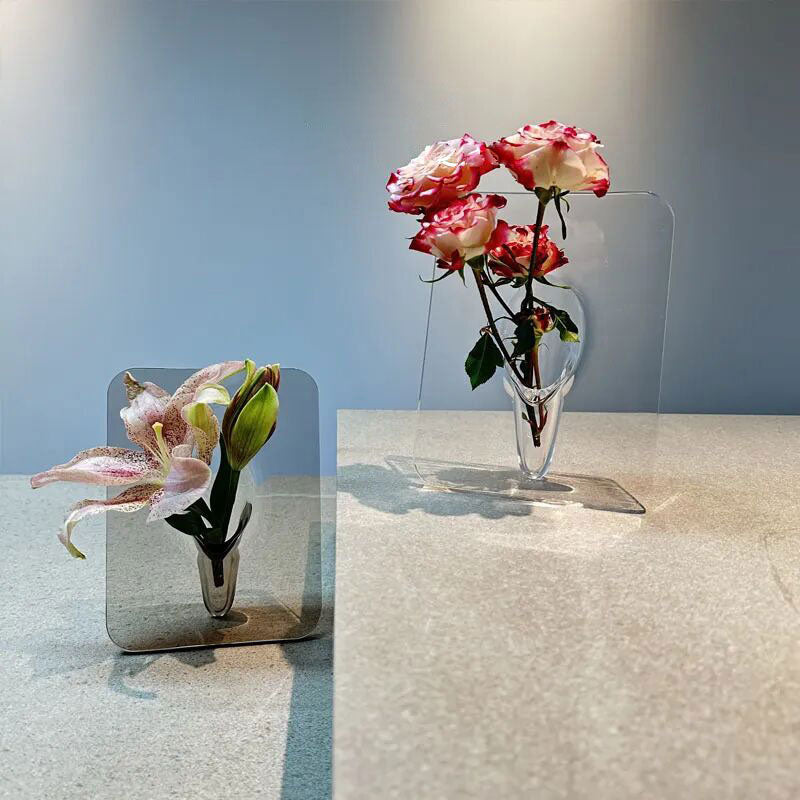 Acrylic Photo Frame Vase For Stylish Flower Arrangement Decor